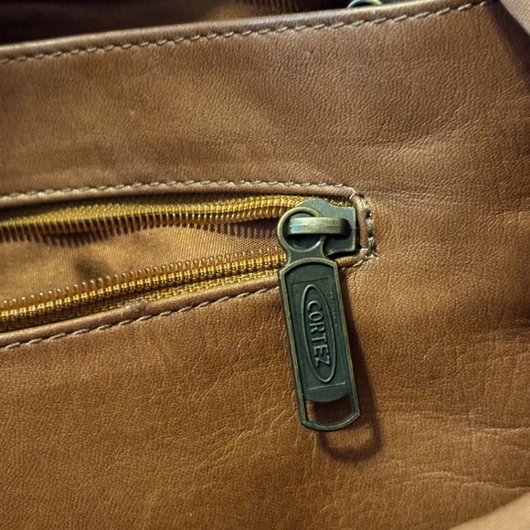 Vintage Brown Cortez Genuine Leather Shoulder Bag / Hand Bag - Picture 12 of 16